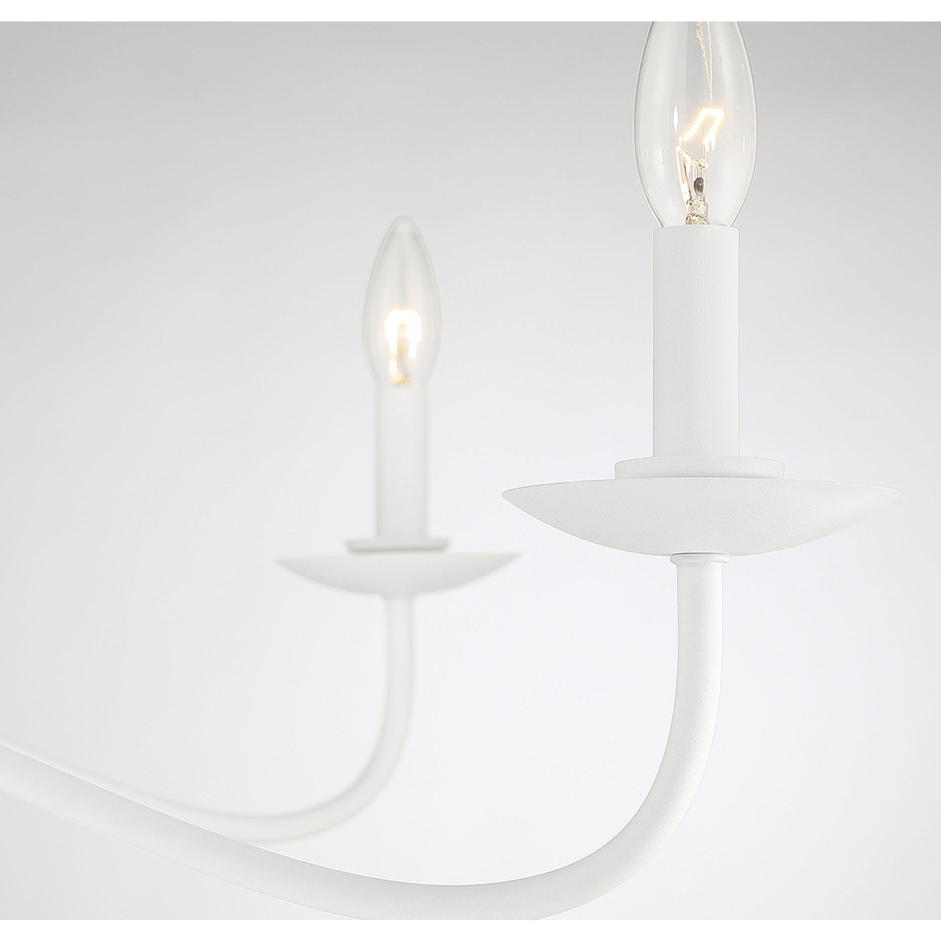 Traditional 5 Light 42 inch Bisque White Chandelier Ceiling Light