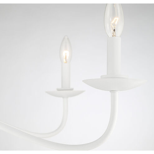 Traditional 5 Light 42 inch Bisque White Chandelier Ceiling Light
