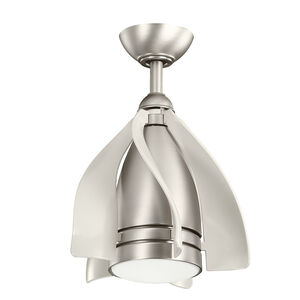 Terna 15 inch Brushed Nickel with Champagne Blades Ceiling Fan