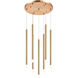 Reigndrop 7 Light 17.75 inch Aged Gold Brass Pendant Ceiling Light