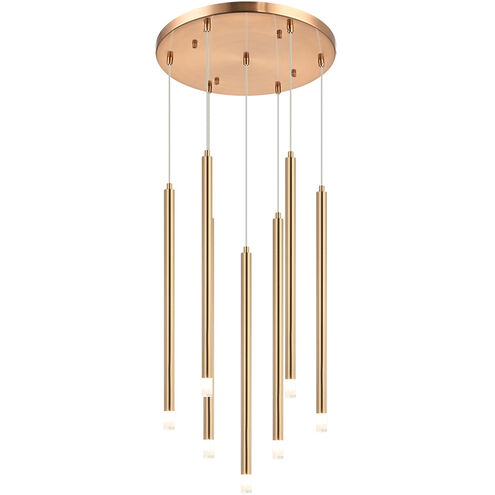 Reigndrop 7 Light 17.75 inch Aged Gold Brass Pendant Ceiling Light