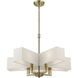 Rubix 5 Light 26 inch Antique Brass Chandelier Ceiling Light