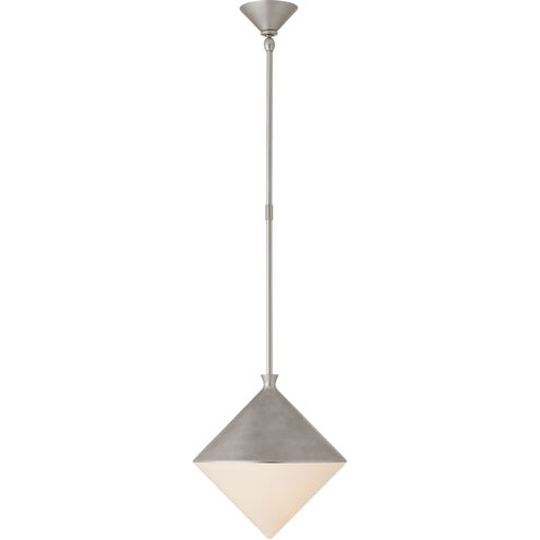 AERIN Sarnen LED 13.25 inch Burnished Silver Leaf Pendant Ceiling Light, Small