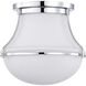 Valdora 1 Light 10.38 inch Polished Nickel Flush Mount Ceiling Light