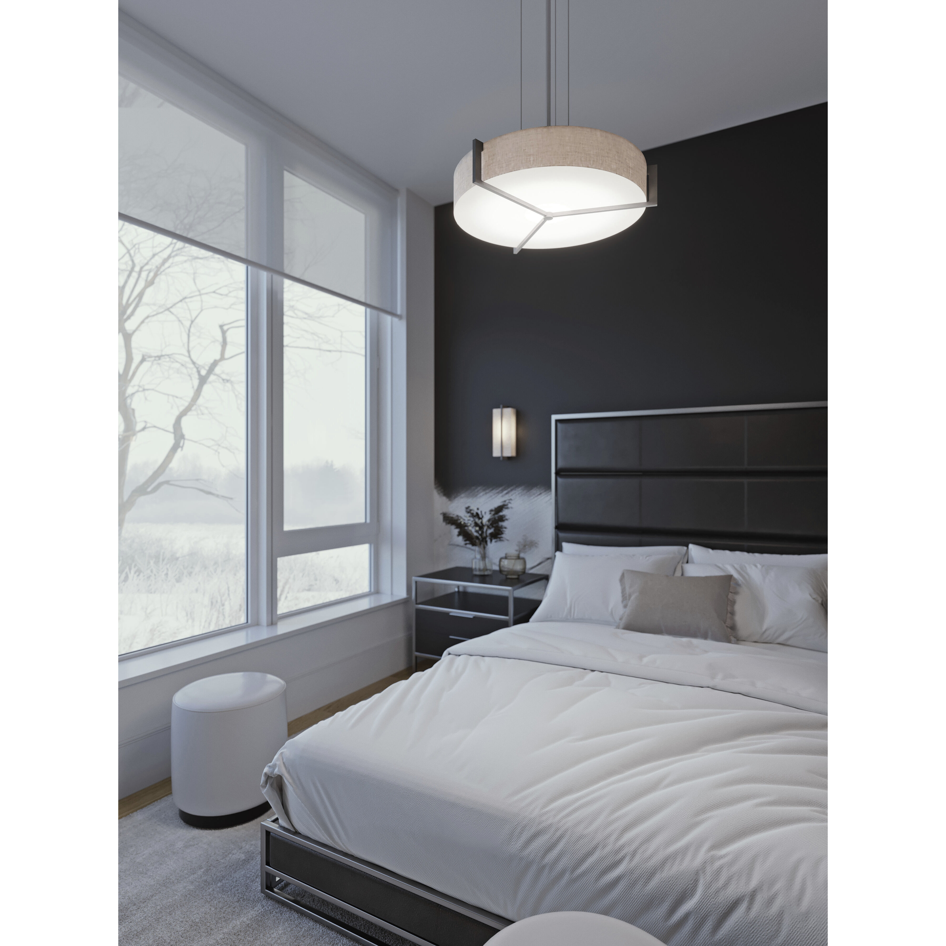 Apex 3 Light 21 inch Satin Nickel Pendant Ceiling Light