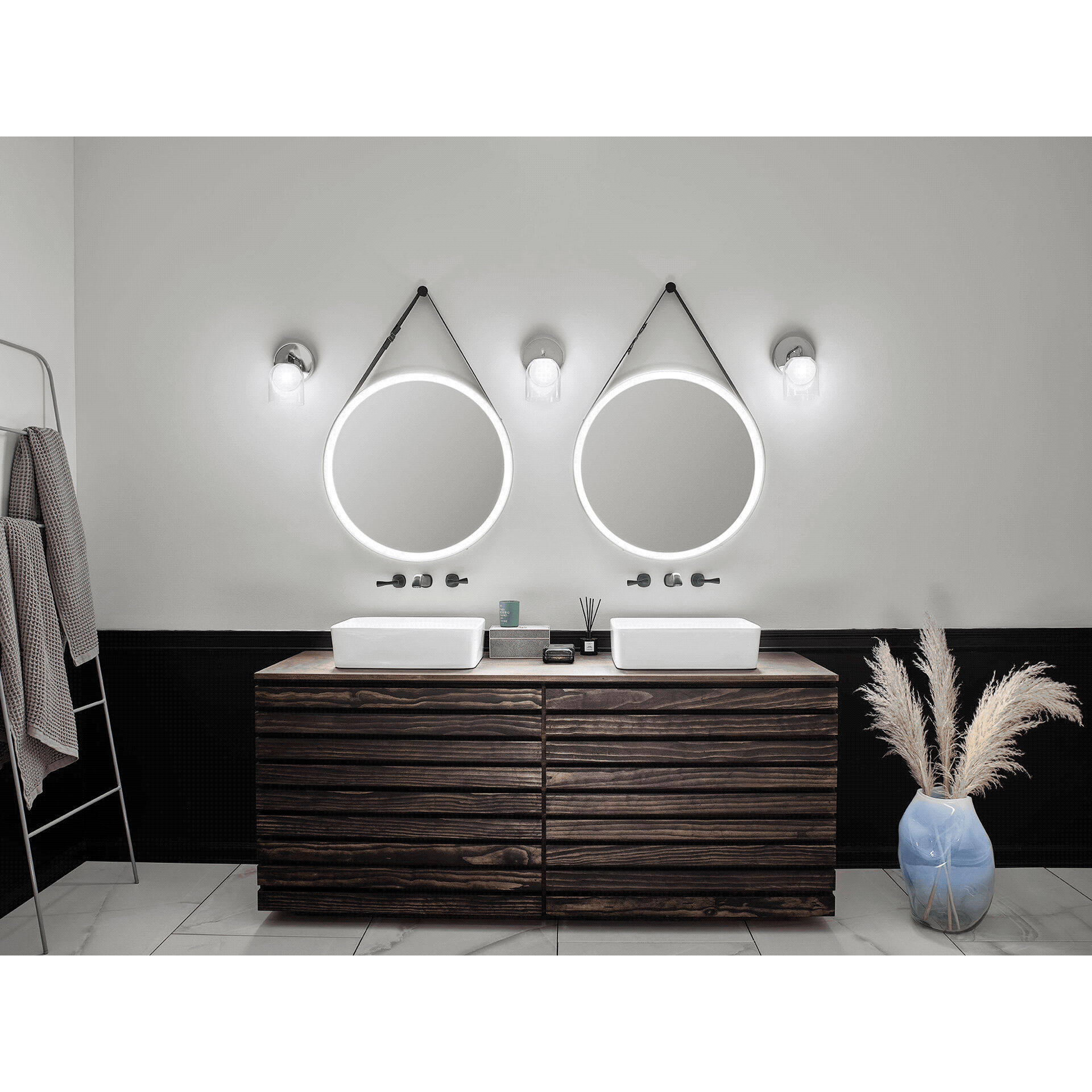 Martell 39.5 X 27.75 inch Matte Black Wall Mirror