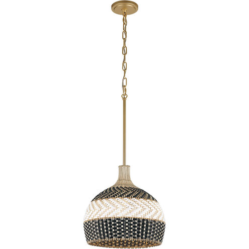 Zanzibar 3 Light 14 inch Soft Gold Pendant Ceiling Light