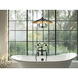 Rialto 5 Light 22 inch Matte Black Pendant Ceiling Light in Matte Black Outer,  Signature Rubbed Brass Inner