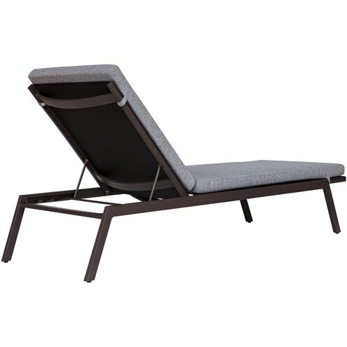 Bea 77 inch Textured Charcoal Gray Outdoor Pool Chaise Cushion