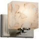 Alabaster Rocks 1 Light 7 inch Brushed Nickel ADA Wall Sconce Wall Light in LED, Rectangle