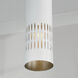 Dash 1 Light 6.25 inch Aged Brass and White Pendant Ceiling Light