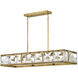 Jolie LED 45.25 inch Heritage Brass Chandelier Ceiling Light, Linear & Oval