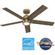 Erling 52 inch Luxe Gold with Warm Grey Oak Blades Ceiling Fan