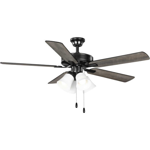 AirPro Builder 52 inch Matte Black with Black/Rustic Charcoal Blades Ceiling Fan