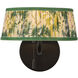 Alora Mood Scout 2 Light 8.13 inch Matte Black and Green Linen Wall/Vanity Light Wall Light