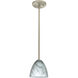 Vila 1 Light Satin Nickel Stem Pendant Ceiling Light