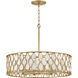 Estie 6 Light 28 inch Piastra Gold Interior Hanging Ceiling Light