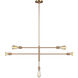 Randolph 5 Light 48.5 inch Satin Brass Chandelier Ceiling Light