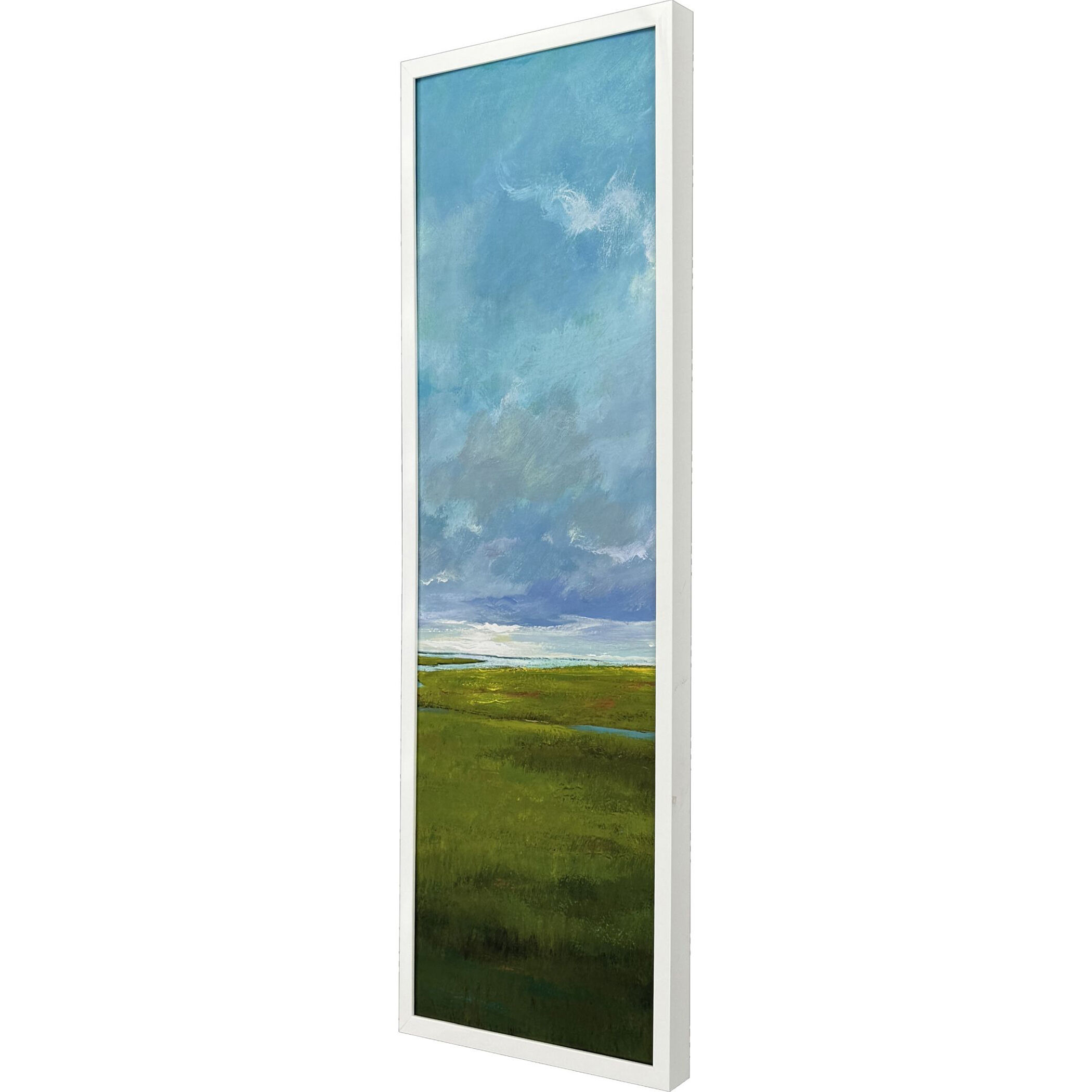 Settle into Dusk Green and Blue and Turquoise Framed Art
