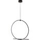 Canada LED 24 inch Black LED Chandelier Ceiling Light
