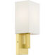 Meridian 1 Light 5 inch Satin Brass ADA ADA Sconce Wall Light