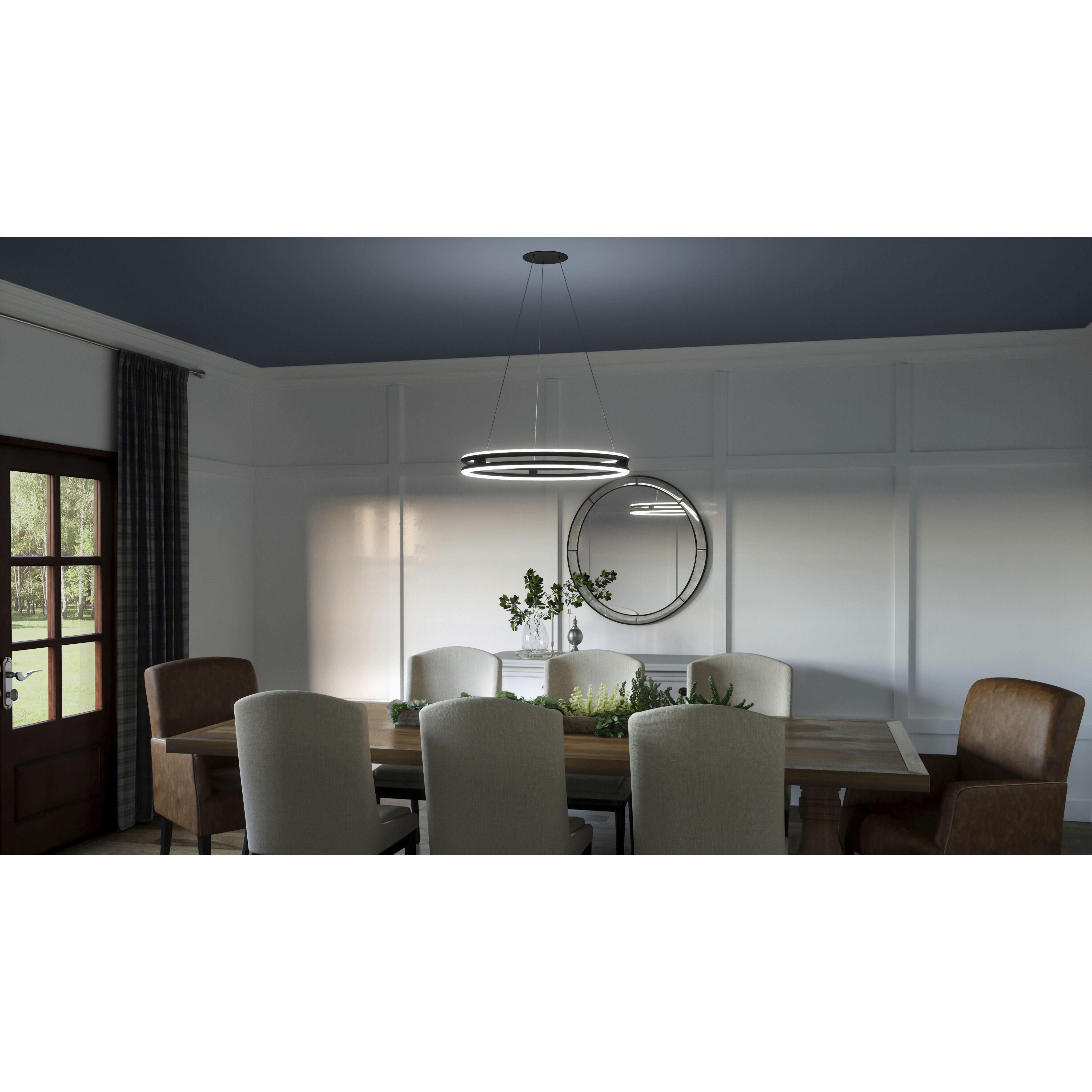 Quoizel PCGVS2824MBK Graves LED 24 inch Matte Black Pendant