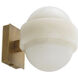 Icarus 2 Light 7.09 inch Antique Brass and Alabaster Wall Lamp Wall Light
