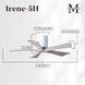 Atlas Irene-5H 42 inch Gloss White with Barn Wood Tone Blades Flush Mount Paddle Fan
