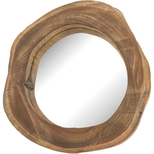 Teak 12 X 12 inch Natural with Clear Wall Mirror