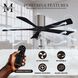 Atlas Irene-5H 42 inch Brushed Pewter with Matte Black Blades Ceiling Fan, Flush Mounted
