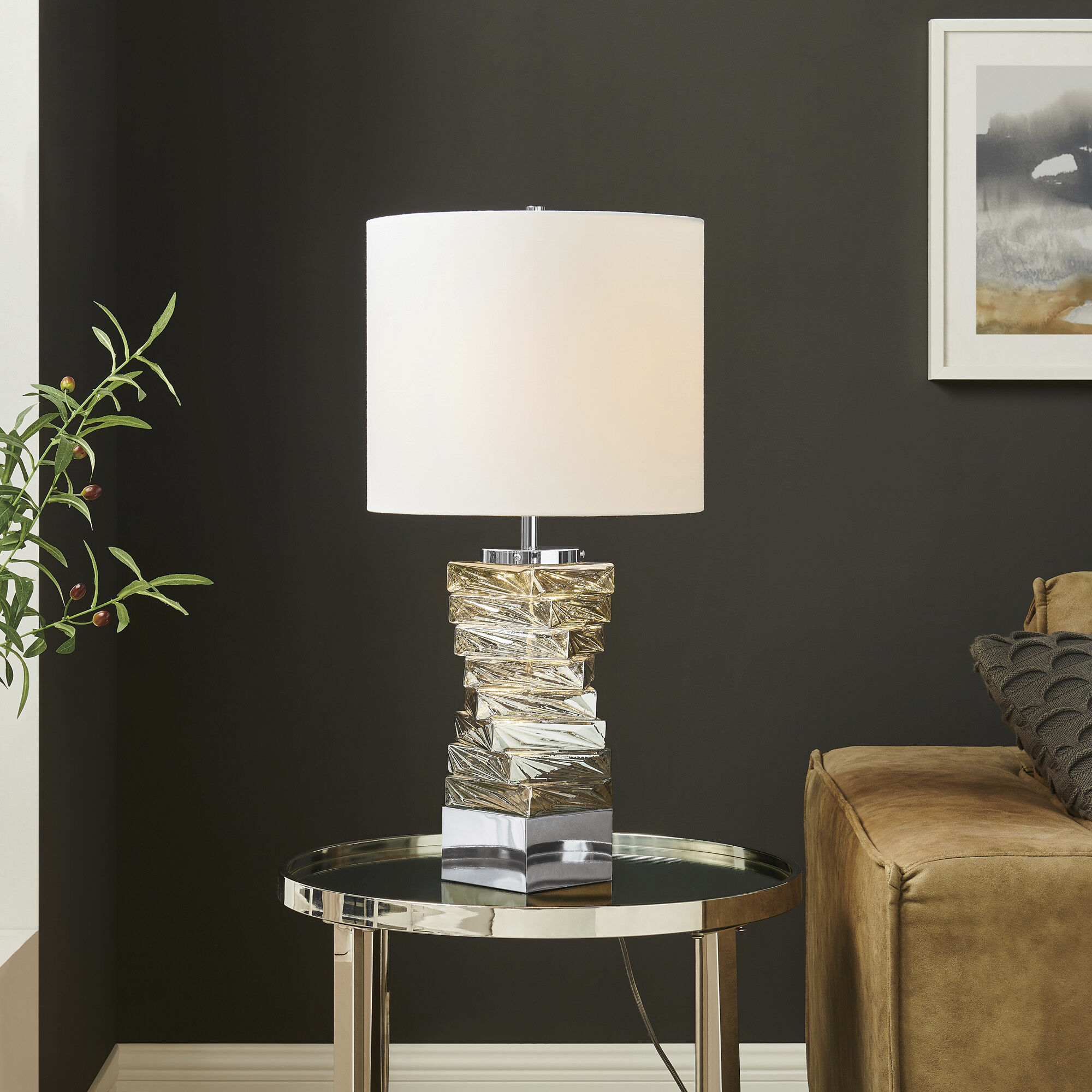 Gwen 28 inch 100.00 watt Clear Table Lamp Portable Light