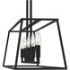 Prescott 5 Light 36 inch Matte Black Island Light Ceiling Light