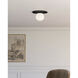 Alora Mood Plume 1 Light 11.88 inch Matte Black/Opal Matte Glass Flush Mount Ceiling Light