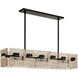 Vetrina 6 Light 49 inch English Bronze Linear Chandelier Ceiling Light