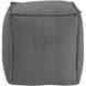 Pouf 18 inch Bella Pewter Square Ottoman with Cover