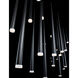 Cascade LED 12 inch Black Multi-Light Pendant Ceiling Light in 23, Linear, 28in.