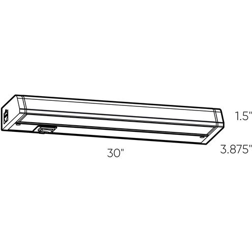 CounterLed Linear 1 Light 30 inch White Linear Ceiling Light, Under Cabinet Light