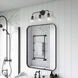 Downtown 3 Light 24 inch Black with Brushed Nickel Accents Vanity Sconce Wall Light, Sphere