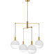 Sean Lavin Torian 4 Light 32.5 inch Burnished Brass Chandelier Ceiling Light