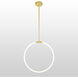 Hoops LED 5 inch Satin Gold Chandelier Ceiling Light