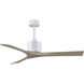 Atlas Nan 52 inch Matte White with Gray Ash Blades Ceiling Fan