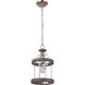 Ashwood 1 Light 10 inch Polished Nickel/Greywood Mini Pendant Ceiling Light in Polished Nickel and Greywood