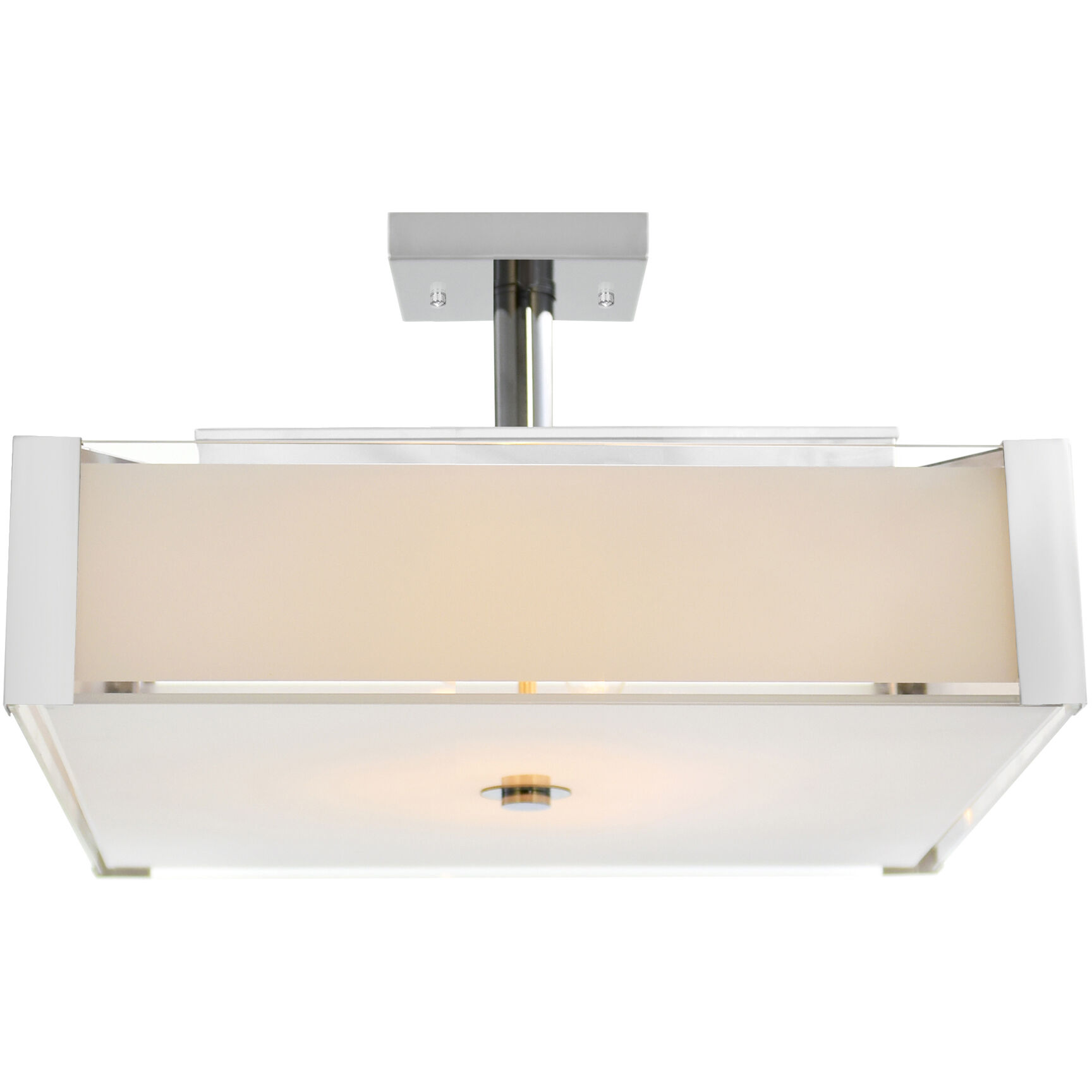 Lucie 4 Light 17 inch Chrome Drum Shade Chandelier Ceiling Light