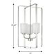 League 3 Light Brushed Nickel Foyer Chandelier Ceiling Light