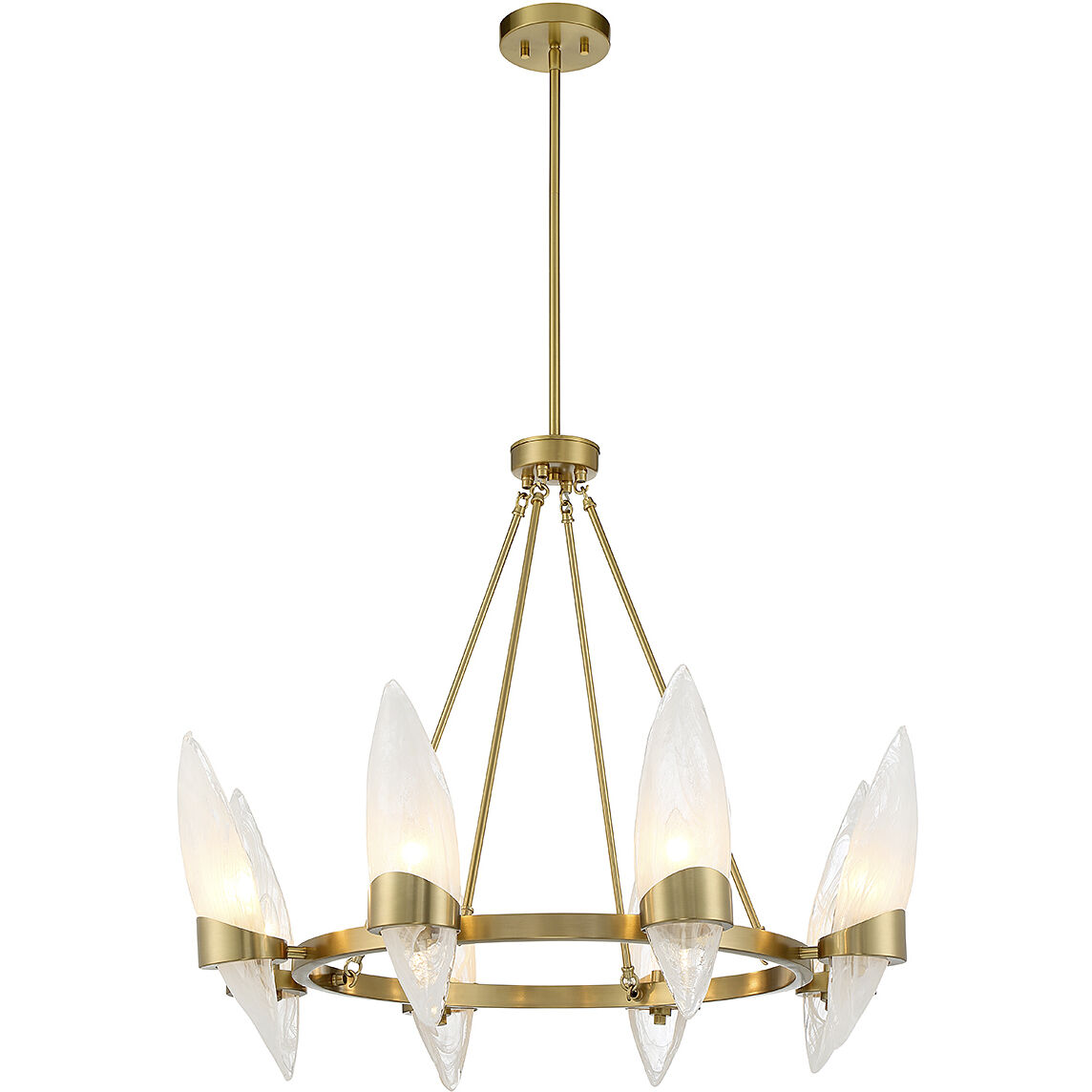Nouvel 8 Light 31 inch Warm Brass Chandelier Ceiling Light