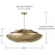Gia 4 Light 29.5 inch Aged Brass Pendant Ceiling Light