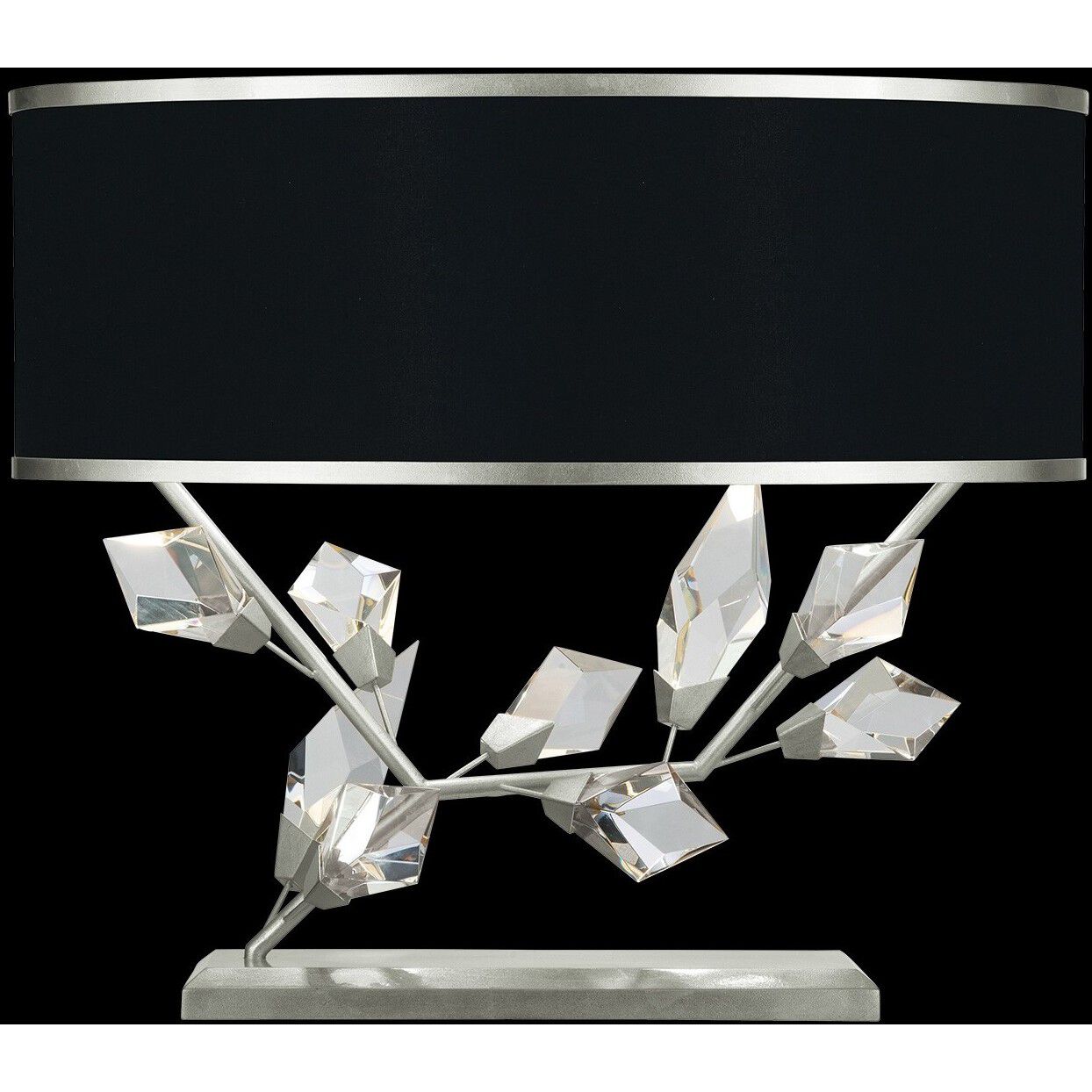 Foret 21.5 inch 100 watt Silver Table Lamp Portable Light