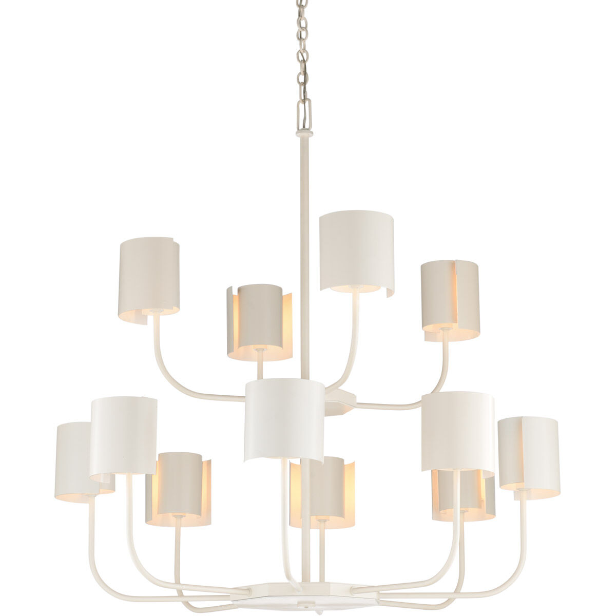 Matthew Frederick International 12 Light 43 inch White Chandelier Ceiling Light