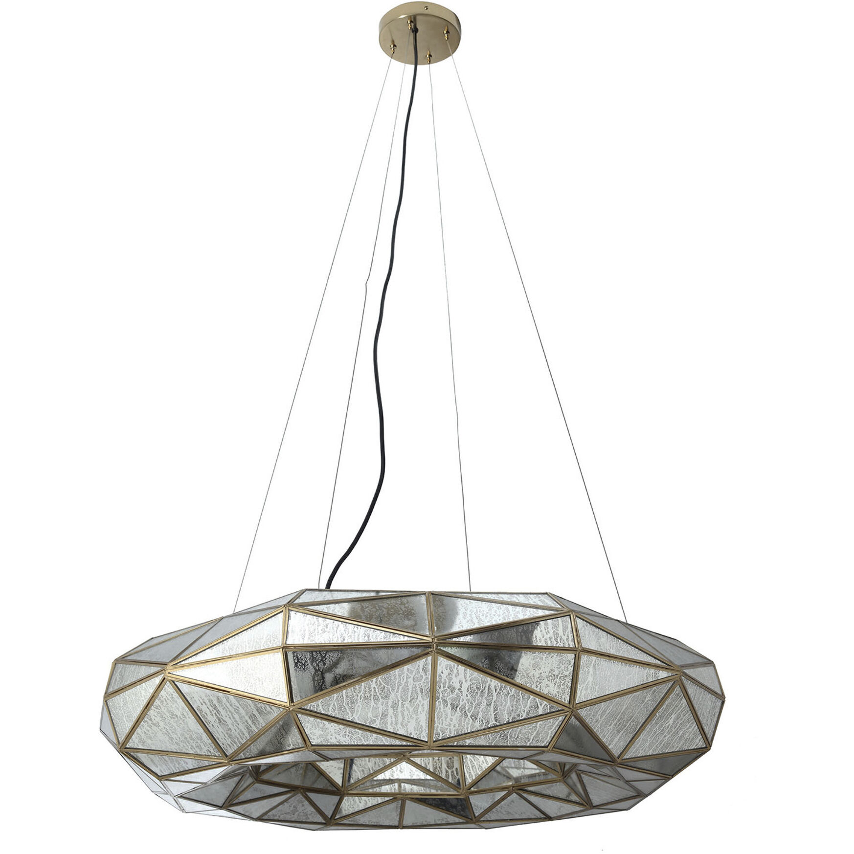 Geo-Gem 8 Light 35.5 inch Brass Antique Chandelier Ceiling Light