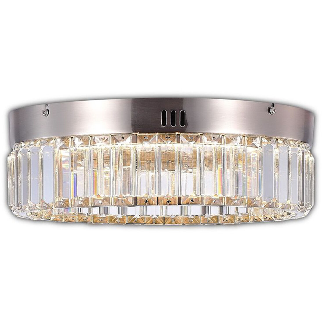 Stella LED 13.75 inch Satin Nickel Flush Mount Ceiling Light